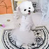 Cão vestuário primavera verão vestido filhote de cachorro saia gato vestidos de casamento pomeranian yorkie shih tzu maltese poodle bichon roupas roupas para animais de estimação xs
