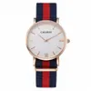 Cagarny Watches Women Fashion Quartzc Watch Clock Woman Rose Gold Ultra Thin Case Nylon Watchband Casual Ladies274U