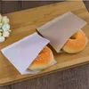 100pcs pack 12x12cm biscuits donut paper الأكياس الورقية مقاومة للزيت خبز مخبز التعبئة Kraft Sandwich Bag Bag Wrap3134