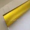 Film de vinyle chromé satiné Ice GOLD pour enveloppe de voiture entière avec film de revêtement de véhicule à bulles d'air avec colle à faible adhérence qualité 3M 327E