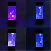 Night Lights Jellyfish Tank Light Aquarium Style LED Lamp Sensory Autism Desk Dropshiping