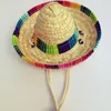 Ropa para perros Sombrero de paja Sombrero mexicano Pet Hebilla ajustable Multicolor Cat Beach Party Sun Accesorios