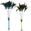 Brinquedos de gato Pet Feather Spring Stick Teaser Gatinho Interativo Bell Rod Wand Jogando Toy279C