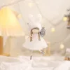 Articles décoratifs de noël, oreilles de lapin mignonnes pour fille avec ailes tenant un bâton de fée, pendentif de poupée, pendentif d'arbre de noël