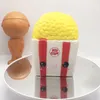 スクイーズチョコレートケーキカワイイソフトスクイーズフードスローライジングストレスレリーフスクイーズおもちゃ