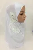 Eşarplar (12 adet/lot) Ramazan Tasarımları Rhinestones Müslüman Hijab İslami Eşarp ML118