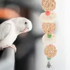 Altre forniture per uccelli Pet Pappagallo Palla che morde Giocattolo Legno Appeso Gabbia per altalena da masticare