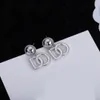 Klassiskt Sier Letter Dangle Chandelier örhänge Fashion Simple Designer Pendant Earrings Women's Party Gift SMycken Hög kvalitet med låda