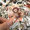 Adesivo de carro 10/50 peças, adesivos de anime attack on titan, decalque para laptop, capa de telefone, guitarra, carro, bicicleta, crianças, legal, misto, graffiti, vinil sti228w