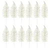 Decorative Flowers Exquisite Leaves Shape Simulated For Christmas Weddings Golden Silver Color