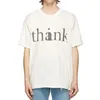 2023 New Fashion Thank Think Think 셔츠 인쇄 남성 여성 셔츠 패션면 상위 큰 G TEE207K