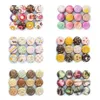 12pcs Mini Elegant Flower Tin Box DIY Candle Jar Balm Round Empty Case Portable Lipstick Spices Storage253i