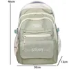 School Bags Bag For Students Casual Large Capacity Backpack Fashion Nylon Solid Color Rucksack Multi-Pocket Zipper Colleage Book