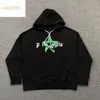 Airbrushed Stars Mektup Deseni Terry Pamuk Drawstring Gevşek çok yönlü sıradan erkekler ve kadınlar moda ağır hoodie