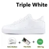 Designer One Chaussures de course 1 plate-forme formateurs pour hommes Casual une femme Triple Blanc Noir Haut Blé Haut Bas Blanc Rouge baskets de sport skate