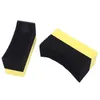 Bilsvamp 5x Professionell fordonsbricka -däckdäck Däck Applikator Curved Foam Pad Black Yellow224s