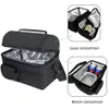 Insulated Thermal Bag Women Men Multifunctional 8L Cooler And Warm Keeping Lunch Box Leakproof Waterproof Black Y2004292294