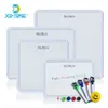 Whiteboards 4 Styles Magnetic Whiteboard PVC Frame Message White Board på kylskåp Rundvinkeldekorationsmeddelande Teckningsbräda för anteckningar WB03 230914