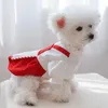 Vestuário para cães Petcircle roupas francesas senhora vestido vermelho para pequeno médio cachorrinho gato todas as estações roupas traje pet suprimentos nobre casaco