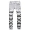 Jeans pour hommes 2021 Casual Ripped Straight Sand Fried Gray240O