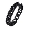 Bracciale a catena intrecciata doppia in acciaio inossidabile Bracciale a maglie per uomo Donna Enorme 15 mm 8,5 pollici Argento dorato nero 88 g Peso n1369