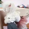 犬のアパレルペットル服プレミアムピンクガーゼドレス小さな子犬のペット猫オールシーズンかわいいコスチュームスカート