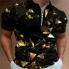 Diy t-shirt kvinnor avslappnad mode polo hals ny polo skjorta mode casual löst storlek 3d tryckt