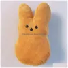 Autres fournitures de fête festives 15cm Mini lapin de Pâques Peeps poupée en peluche rose bleu jaune violet poupées de lapin pour enfants mignons jouets doux Dhdmc