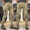 Herenbroeken Herenbroeken Camo Marineblauwe broek Man Harem Y2K Tactisch Militair Cargo voor heren Techwear Hoge kwaliteit Outdoor Hip Hop Werk Gestapelde broeken 230524 L230915