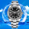 Mens EnoJ zegarek stalowy automatyczny ruch Sapphire Kalendarz Sapphire 41 mm reloJ zegarek nieba hydroofowe Wodoodporne zegarki Montre de Luxe zegarki