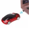 Ratos sem fio 2.4ghz carro mouse 3d óptico esportes forma receptor usb para computador portátil entrega computadores teclados de rede entradas dhuyz