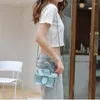 Abendtaschen 2023 Frühling Sommer Mode Damen Transparente quadratische Umhängetasche Kühle PVC Schulter Messenger Mobile Süße Dame