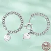 T Designer Heart Tag Bracelet chaîne pendentif avec diamant Collier boucles d'oreilles en argent sterling 925 Bijoux en or rose or 18 carats Fa205Q