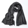 Scarves Linen Cotton Tassel Scarf Men For Japanese Style Bufandas Solider Color Spring Autumn Warm Soft Kroean 230914