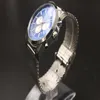 Montre à Quartz pour hommes, cadran bleu analogique, bracelet entièrement en acier inoxydable, numérique, nouvelle collection, Hommme281g