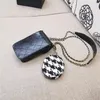 Feestartikelen mode dames zwart Cosmetische tas portemonnee mobiele telefoon tassen klassieke ketting met geschenkdoos populaire items in Europese an2272