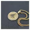 Pendant Necklaces Unique Design Mason Signet Past Master Masonic Pendants Round Coin Ag Emblem Necklace Jewelry Mens Stainless Steel D Dh1Jf
