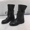 Hot Sale- Rta Combat Sock Boots Women Genuine Leather Black Ankle Boots Calf Blackout Motorcycle Martin Boots American Shoes