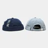 Wide Brim Hats Bucket Hole Denim Adjustable Brimless Melon Cap Hip Hop No Visor Spring Summer Fashion Beanie Personality Men'S Hat 230915