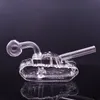 Gros narguilé verre Bong brûleur à mazout petit réservoir bécher fumer conduites d'eau percolateur Dab Rigash Catcher avec tuyau de brûleur à mazout de 30mm prix le moins cher DHL gratuit