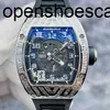 Luxury RicharMilles Watch Mechanical Automatic Movement Waterproof Swiss movement Top Quality outer ring with Tsquare diamond shaped hollowed out da