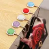 Creative Portable Metal Foldable Bag Purse Hook Handbag Hanger Holder Shell Folding Table 10 Colors Hooks & Rails298e