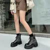 Boots Ankle For Women Fashion Lace Up Short Female Elegant Platform Thick Bottom Womens Winter Motorcycle Botties 230915