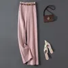 Women's Pants s High Waist Straight Leg Pant's Spring And Autumn 2023 Casual Drop Wide Belt Striped Floor Towers 230914