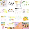 Forks 6-50pcs Animal Fruit Fork Grade Plastic Mini Cartoon Kids Cake Toothpick Bento Lunch Accessories Party Decor319s