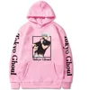 Herrtröjor tröjor herrar anime hoodies tokyo ghoul tryck tröja överdimensionerad tröja casual hip hop manlig höst vinter varm casual sudaderas 230914