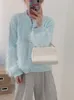 Chandails pour femmes Korejepo Fée Mode Peluche Tricots Femmes 2023 Printemps Doux 3D Fleur Pull Cardigan Doux Élégant Tempérament Manteau