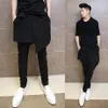 Pantalon de danse à la mode Hip Hop pour hommes, jupe noire à entrejambe bas, pantalon sarouel slim, 338S