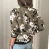 Kvinnors jackor jocoo jolee höstblommor tryckta jackor kvinnor elegant dragkedja bomber jacka casual office wear slim office coat retro outwear 230915