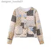 Women's Down Parkas Women's Jackets Printed Cotton Coats For Women Fashion Vintage Quilted Long Sleeve Autumn Winter Casual Oversized Coat Outerwear L230915